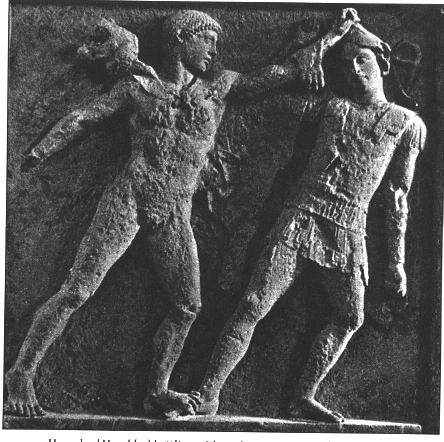Herakles fighting Queen Hippolyte