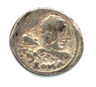 Hercules on Roman Republican denarius