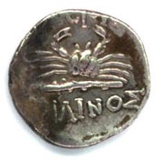 Crab on a Kos drachm diobol